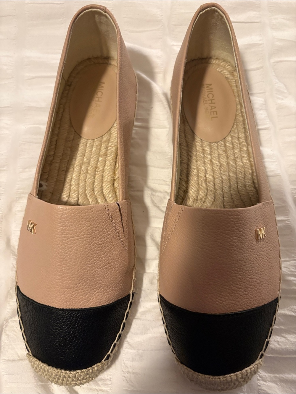 MICHAEL Michael Kors Blush and Black Leather Espadrille Flats - Picture 3 of 4